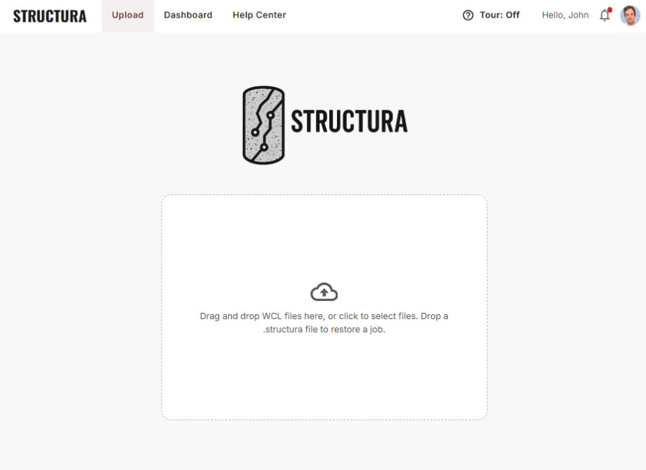 Structura geotechnical logging software upload