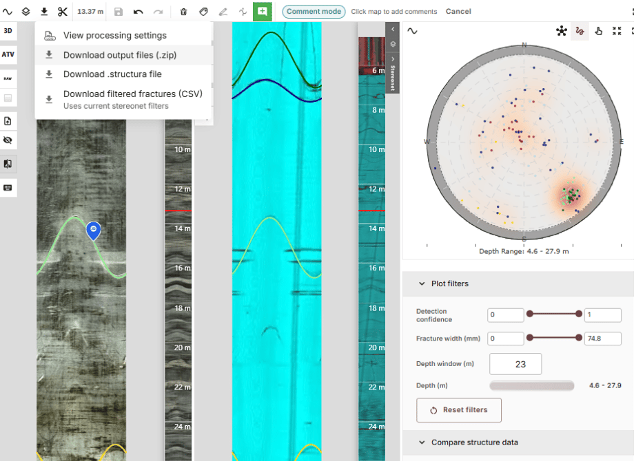 Structura televiewer data processing software download interface